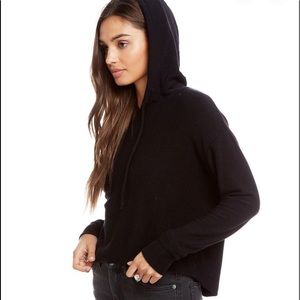Brand new Chaser cropped hoodie in all black